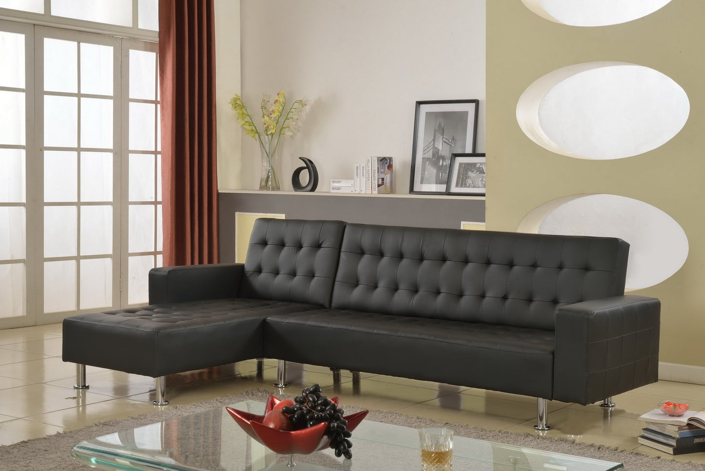 Black Modern Sectional Adjustable