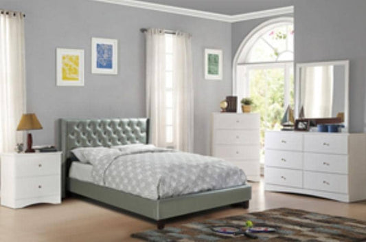 Queen Bed Grey