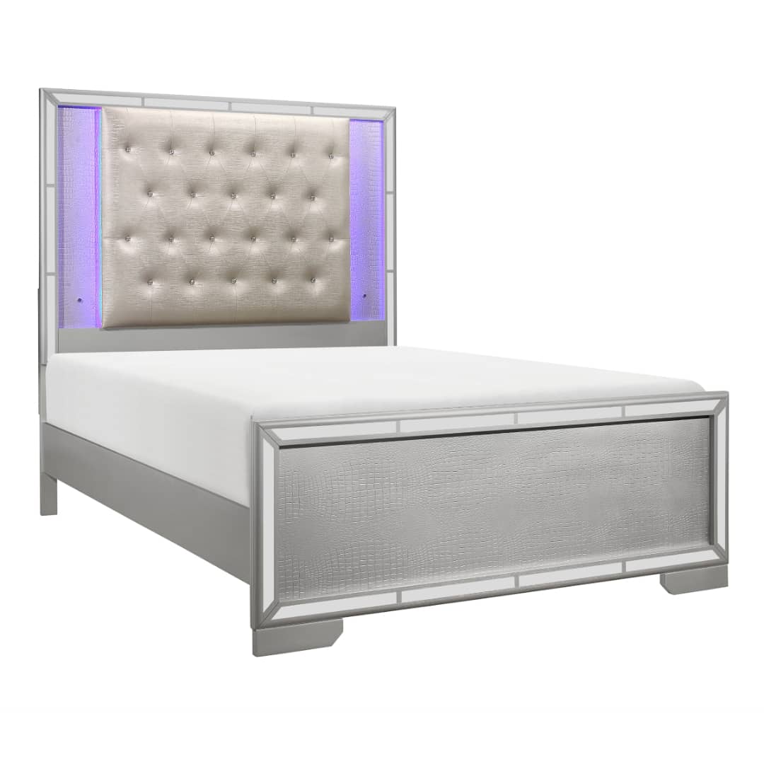 Eastern King bed Silver