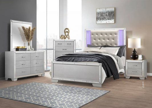 Eastern King bed Silver