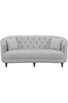 Avonlea Sloped Arm Upholstered Sofa Trim Grey