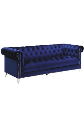 Bleker 2-piece Tuxedo Arm Living Room Set Blue