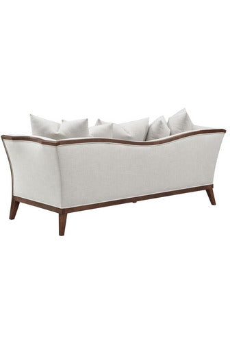 Lorraine Upholstered Sofa with Flared Arms Beige