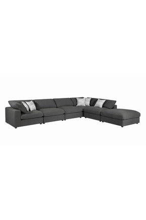 Serene Upholstered Corner Charcoal