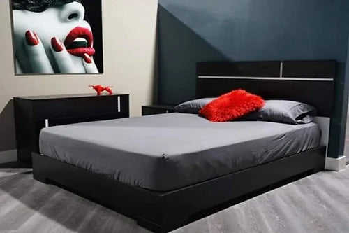 Set Bed Queen Black Metro 4pcs