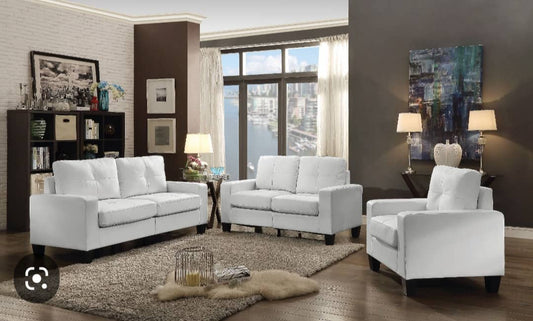 Set sofa and loveseat White