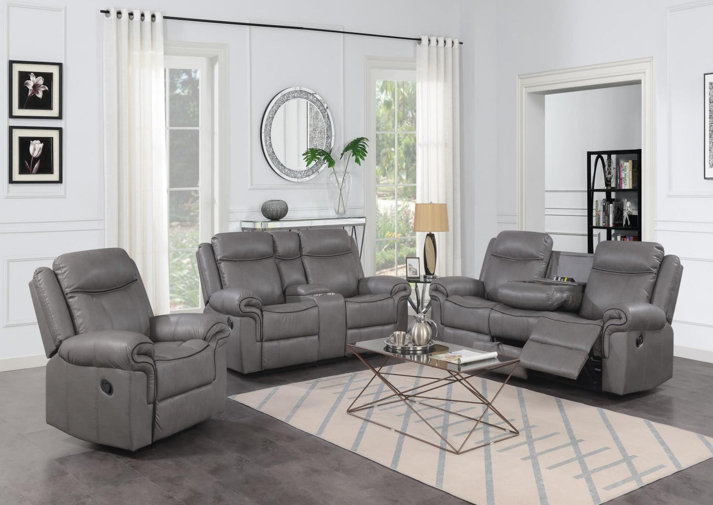 SOFÁ MOTION GRIS-MOTION LOVESEAT